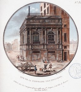 Veduta della fontana degli Innocenti. In vedute pittoresche dei principali edifici di Parigi di Sergeant da Antoine Louis Francois Sergent Marceau