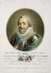 Ritratto di Enrico IV, Re di Francia e Navarra, inciso da Ride