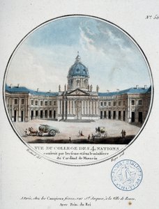 Veduta del Collège des Quatre Nations (Institut de France) - in "Vedute pittoresche dei principali edifici di Parigi" di Sergeant da Antoine Louis Francois Sergent Marceau