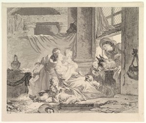 La famiglia del contadino da Antoine Louis Romanet