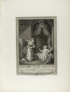 Il bagno, da Monument du Costume Physique et Moral de la fin du Dix-huitième siècle da Antoine Louis Romanet