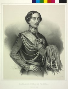 Duca di Parma Carlo III (litografia) da Antoine Maurin