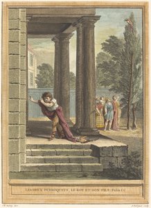 I Due Pappagalli, il Re e Suo Figlio da Antoine Radigues after Jean Baptiste Oudry