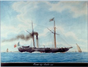 La nave alba Acquerello di Antoine Roux (1765-1835) 19° secolo Marsiglia, Museo della Marina da Antoine Roux
