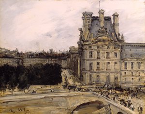 Un angolo del Louvre da Antoine Vollon