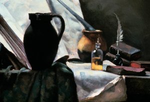 Natura morta con teschio (dettaglio), XIX secolo da Antoine Vollon