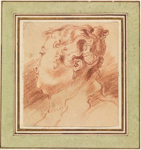 Studio della testa di una donna da Antoine Watteau