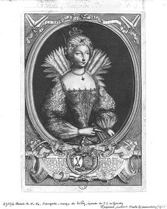 Françoise-Marguerite de Silly (1584-1626) incisa da Claude Duflos (1665-1727)