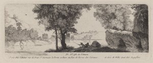 Paesaggio Fluviale con un Pescatore