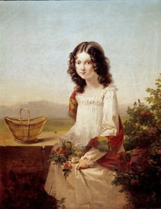 Ritratto di Lise Aubin de Fougerais, dipinto di Hortense Haudebourg Lescot, 1817 da Antoinette Cecile Hortense Lescot Haudebourt