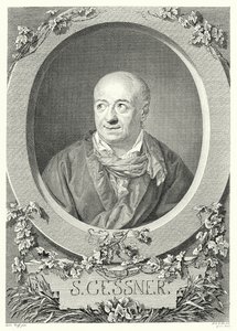 Salomon Gessner, pittore e poeta svizzero (incisione) da Anton (after) Graff
