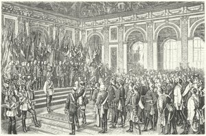 Guglielmo I di Prussia proclamato Imperatore di Germania a Versailles