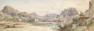 Tedesco: Panorama della città di Salisburgo con la fortezza di Hohensalzburg da Anton Altmann