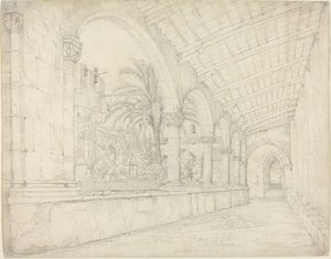 Il chiostro di Santa Maria di Gesù a Palermo da Anton Hallmann