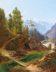 Una vista sulle Alpi vicino a Weichselboden in Stiria da Anton Hansch