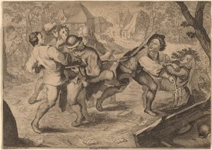 Contadini che combattono da Anton Joseph Prenner after Pieter Bruegel the Elder