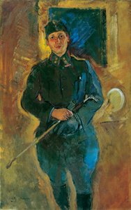 Otto von Aichelburg-Zossenegg come tenente di cavalleria da Anton Kolig