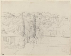 Vista dalla mia finestra, via valfonda a Firenze (Giardini a Firenze visti dalla finestra dell