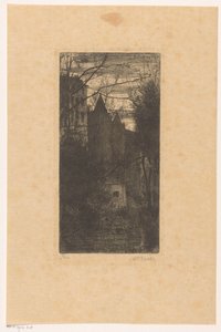 Castello di Pau al crepuscolo da Anton L. Koster (signed by artist)