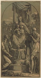 Madonna col Bambino in trono, San Girolamo e San Francesco da Anton Maria Zanetti I, after Parmigianino