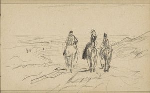 Tre cavalieri nelle dune da Anton Mauve