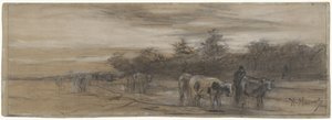 Mucche al tramonto da Anton Mauve