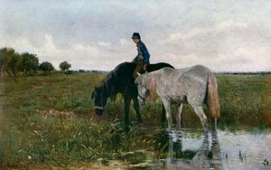 Abbeverare i cavalli da Anton Mauve