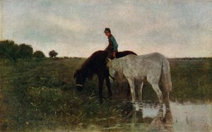 Abbeverando i cavalli, 1871, 1913 da Anton Mauve