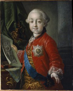 Ritratto del granduca Pavel Petrovich Romanov (1754-1801), bambino da Anton Pavlovich Losenko