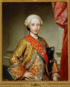 Il bambino Antonio Pascual de Bourbon ... (dipinto su tela) da Anton Raphael Mengs