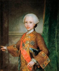 Ritratto di Francesco Saverio di Borbone, Infante di Spagna, Cavaliere del Santo Spirito da Anton Raphael Mengs