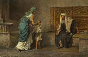 Anna porta Samuele da Eli al tempio da Anton Robert (after) Leinweber