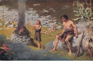 Caino e Abele, da Hulberts Story of the Bible pubblicato da The John Winston Company, 1932 da Anton Robert Leinweber