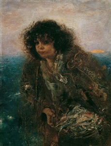 Bambino pescatore italiano da Anton Romako