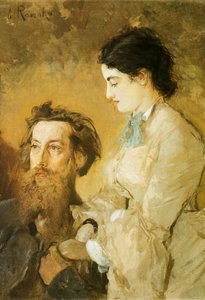 Ritratto dello scultore Reinhold Begas con sua moglie