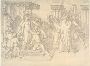 Concorso di cantanti al Wartburg, c. 1853 da Anton Romako