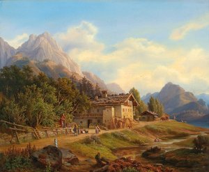 Tedesco: Partie am Hintersee nel Ramsau vicino a Berchtesgaden