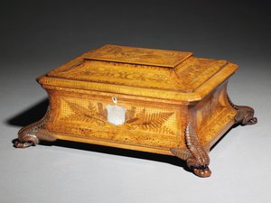 Grande cofanetto di presentazione in intarsio, c.1885