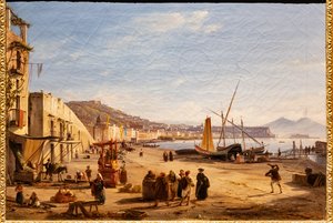 Spiaggia di Chiaia da Mergellina da Anton Sminck Pitloo