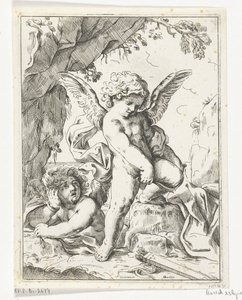 Cupido spezza il suo arco da Anton van der Borcht