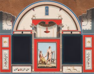 Affresco di una casa romana sul terreno della Villa Negroni a Roma, Adone con giovane, 1779 da Anton von Maron