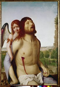 Il Cristo morto sostenuto da un angelo da Antonello da Messina