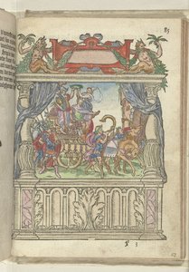 Rappresentazione allegorica sul palco alla fine della Steenweg, 1578