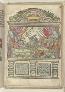 Rappresentazione allegorica sul palco all