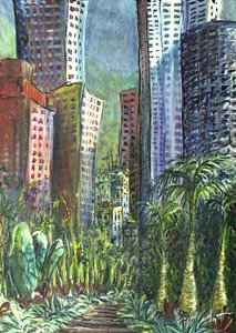 Grattacielo, Hong Kong, 1997 da Antonia Myatt