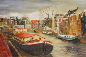 Casa galleggiante rossa, Amsterdam, 1999 da Antonia Myatt