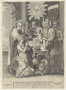 Presentazione al tempio da Antonie Wierix (II)
