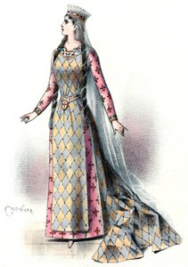 Massenet - Esclarmonde - Sibyl Sanderson, ruolo di Esclarmonde, atto 1, scena 2 - Antonin-Marie Chatinière, 1889