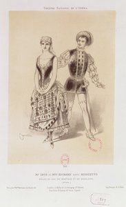 Mr. Ibos e Miss Richard come il Duca di Mantova e Magdalen in Rigoletto di Verdi, 1885 da Antonin Marie Chatiniere