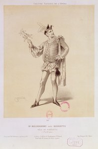 Ritratto di Mr. Melchissedec come Rigoletto in Rigoletto di Verdi da Antonin Marie Chatiniere